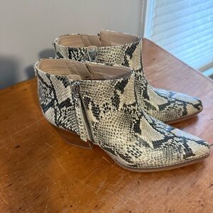 Sam Edelman Snakeskin Ankle Boots